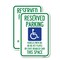 Signmission Reserved Parking Vehicles with Dis or Dis Vet Plates or, 12'' X 18'', Heavy Gauge Aluminum, 2PK A-1218-2PACK-22999 - alternate 1