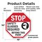 Signmission Stop Safety Glasses Required Beyond, 10 Inch X 10 Inch, Plastic Sign OC-P-10-308 - alternate 4