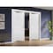 Sartodoors Sliding Closet Double Bi-fold Doors, Planum 0020 White Silk, Sturdy Tracks Moldings Trims Hardware PLANUM0020DBF-WS-96 x 80 (4* 24x80) - alternate 4