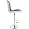 Elama 2 Piece Faux Leather Tufted Bar Stool in Black and White with Chrome Base ELM-742-BLK-WHT - alternate 4