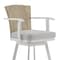 Homeroots 40" Gray Metal Swivel Outdoor Counter Height Bar chair with Footrest 571172 - alternate 5