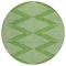 Homeroots 8' Green And Ivory Round Geometric Washable Indoor Outdoor Area Rug 598564 - alternate 2