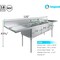 Amgood 120in. x 30in. SS Three Compartment Sink w/24in. x 24in. x 14in. Bowls and Dual 24in. Drainboards SINK S3C-242414-24LR-NF-Z - alternate 5