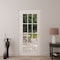 Vdomdoors Front Exterior Prehung Metal-Plastic Door Clear Glass / MANUX 8355 White Silk / Office Commercial a MANUX8355EXD-WS-W36xH80-RH-I - alternate 3