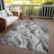 Homeroots 3' X 5' Gray Charcoal And Ivory Abstract Washable Indoor Outdoor Area Rug 582992 - alternate 4