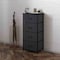 Flash Furniture Harris 4 Drawer Vertical Storage Dresser with Black Cast Iron Frame and Wood Top and Black Easy Pul WX-5L203L-W-BK-BK-GG - alternate 5