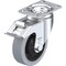 Blickle Swivel Plate Caster, Solid Rbber, 4", Brake, Number of Wheels: 1 L-POEV 100KA-12-FI-SG - alternate 1