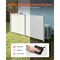 Vevor 2 Panels Vinyl Privacy Screen with Galvanized Metal Stakes 50x50 in White TJ-SKU1 - alternate 4