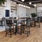 Flash Furniture HERCULES Black Ladder Back Metal Restaurant Counter Stool - Cherry Wood Seat, 2PK 2-XU-DG697BLAD-24-CHYW-GG - alternate 1