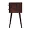 Homeroots 22" Walnut Solid Wood Square Two Drawer Nightstand 651540 - alternate 8