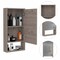 Homeroots 18" Light Gray Wood Floating Double Door Bathroom Vanity And Medicine Cabinet With Mirror 478207 - alternate 2