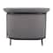 Homeroots 35" Slate Gray And Black Faux Leather Arm Chair 556472 - alternate 4