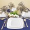 Smarty Had A Party 10" Solid White Flat Rounded Square Disposable Plastic Dinner Plates (120 Plates), 120PK 4830WH-CASE - alternate 1