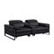 Homeroots 90in Black Italian Leather Power Reclining Loveseat With Storage 720562 - alternate 5