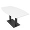 Skutchi Designs Boat Conference Table With Power, 36 in W, 72 in L, White HAR-BOT-36x72-DOU.BK-W960-NA - alternate 1