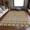 Homeroots 5' X 8' Brown And Taupe Quatrefoil Washable Indoor Outdoor Area Rug 583235 - alternate 4
