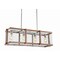 Jonathan Y Gaines 34.5" Linear 4-Light Adjustable Iron Rustic Industrial LED Pendant, Brown/Silver JYL7519A - alternate 1