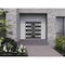 Vdomdoors Front Exterior Prehung Aluminum Double Doors Ronex0131 Black Enamel Mirrored Clear Glass Entry RONEX0131DEXD-BLK-W72xH80-RH-I - alternate 3