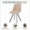 Leisuremod Markley Modern Leather Dining Chair With Metal Legs in Taupe, 2PK MC18TP2 - alternate 5