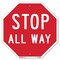 Signmission Stop All Way, 10 Inch X 10 Inch, Aluminum Metal Signs OC-A-10-9 - alternate 1