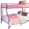 Homeroots 78" X 54" X 60" Twin Over Full Purple Metal Tube Bunk Bed 286575 - alternate 2