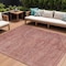 Homeroots 8' X 10' Terra Cotta And Salmon Aztec Washable Indoor Outdoor Area Rug 615581 - alternate 1