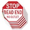 Signmission Stop Dead End No Outlet, 4 inch X 4 inch, Vinyl Decal, 5PK OC-D-5PACK-4-82 - alternate 1