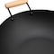 Oster Northcliffe 13.5 Inch Round Carbon Steel Flat Base Wok with Wooden Handles 143757.01 - alternate 5