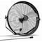 Simple Deluxe 20 Inch High Velocity Wall Mount Fan with Rack, 3 Speed Industrial/Commercial Metal Ventilation Fan HIFANXWALL20RK02 - alternate 1