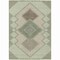 Homeroots 8' X 10' Green Gray And Taupe Geometric Washable Indoor Outdoor Area Rug 631912 - alternate 3