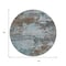 Homeroots 8' Brown And Blue Round Abstract Washable Indoor Outdoor Area Rug 630719 - alternate 2