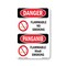 Signmission OSHA Danger Sign, Flammable No Smoking Bilingual, 5in X 3.5in Decal, OS-DS-D-35-VT-1824 OS-DS-D-35-VT-1824 - alternate 1