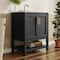 Flash Furniture Vega 30in. Vanity w/Sink, Soft Close Doors & Open Shelf, Carrara Marble, Gold Hardware, Black/White FS-VEGA30-BK-HDGLD-GG - alternate 6