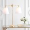 Jonathan Y Ruth 31" 2-Light Contemporary Farmhouse Adjustable Metal Library LED Table Lamp, Gold Painting JYL3074A - alternate 4