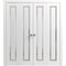 Sartodoors Sliding Closet Double Bi-fold Doors, Planum 0888 Painted White with Frosted Glass, Sturdy Tracks Mo PLANUM0888DBF-BEM-96 x 84 (4* 24x84) - alternate 1