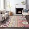 Homeroots 3' X 5' Linen Pink And Yellow Aztec Washable Indoor Outdoor Area Rug 598472 - alternate 5