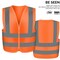 Neiko High-Visibility Safety Vest with Reflective Strips, Neon Orange, Medium for Safety 53944A - alternate 4