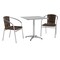 Flash Furniture Square Table Set, Aluminum, Plastic, Rattan, Stainless Steel, Grey TLH-ALUM-28SQ-020CHR2-GG - alternate 1
