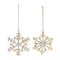 Homeroots Set of Two Gold And Silver Metal Snowflake Shaped Ornaments, 2PK 633350 - alternate 3