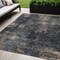 Homeroots 5' X 8' Charcoal Gray And Silver Abstract Washable Indoor Outdoor Area Rug 587891 - alternate 1