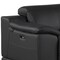 Homeroots 93in Black and Silver Italian Leather Power Reclining Loveseat With Storage 720570 - alternate 4