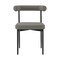 Armen Living Shannon Dining Chair with Matte Black Iron and Light Gray Faux Leather - Set of 2 LCSNSIBLKPGRY - alternate 2