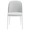 Leisuremod Tule Dining Chair with Velvet Seat & White Steel Frame, Black/Platinum Blue, 4PK TWCBL18BU4 - alternate 5