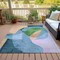 Homeroots 3' X 5' Green And Teal Blue Abstract Washable Indoor Outdoor Area Rug 630447 - alternate 3