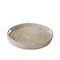 Homeroots 18in Whitewash Round Rattan Indoor Outdoor Handmade Tray With Handles 476488 - alternate 1