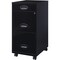 Nusparc 3-Drawer Mobile Vertical File Cabinet, Recessed Pulls, 14.2" x 18" x 29.5", Black NPRVF318EMBK - alternate 2
