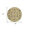 Homeroots 8' Yellow Gray And Charcoal Round Oriental Washable Indoor Outdoor Area Rug 582082 - alternate 7