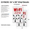 Signmission Wi-fi Zone, Vinyl Decals Only 24 Inch x 36 Inch, Vinyl Decal, 2PK DSB-2436-2PACK-Wi-fi Zone - alternate 2