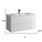 Homeroots 36" White Wood Freestanding Bathroom Vanity With White Sink And Two Drawers 627483 - alternate 3