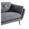 Homeroots 84" Gray Sofa With Black Legs 480916 - alternate 4